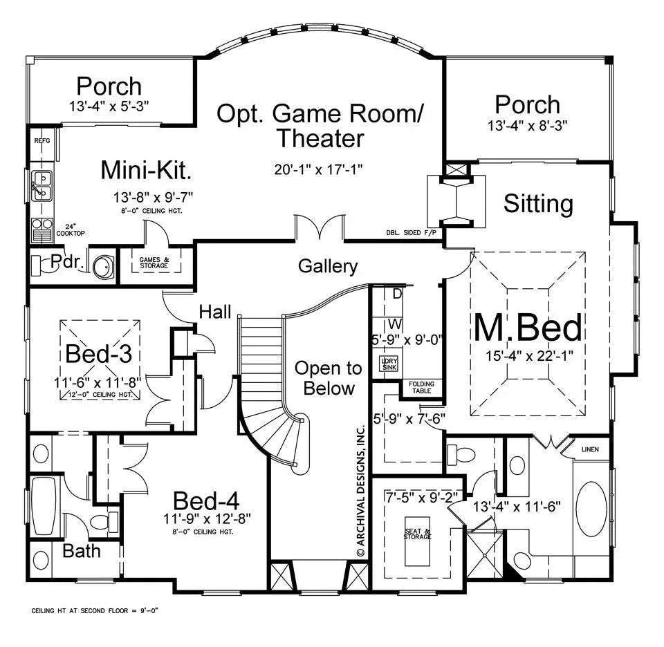 Villa Rivero House Plan - Archival Designs House Plans, floor plan