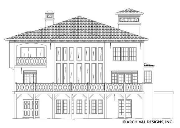Villa Royale House Plan - Elevation Rear