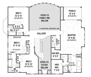 villa royale house plan - archival designs house plans, floor plan