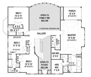 villa royale house plan - archival designs house plans, floor plan