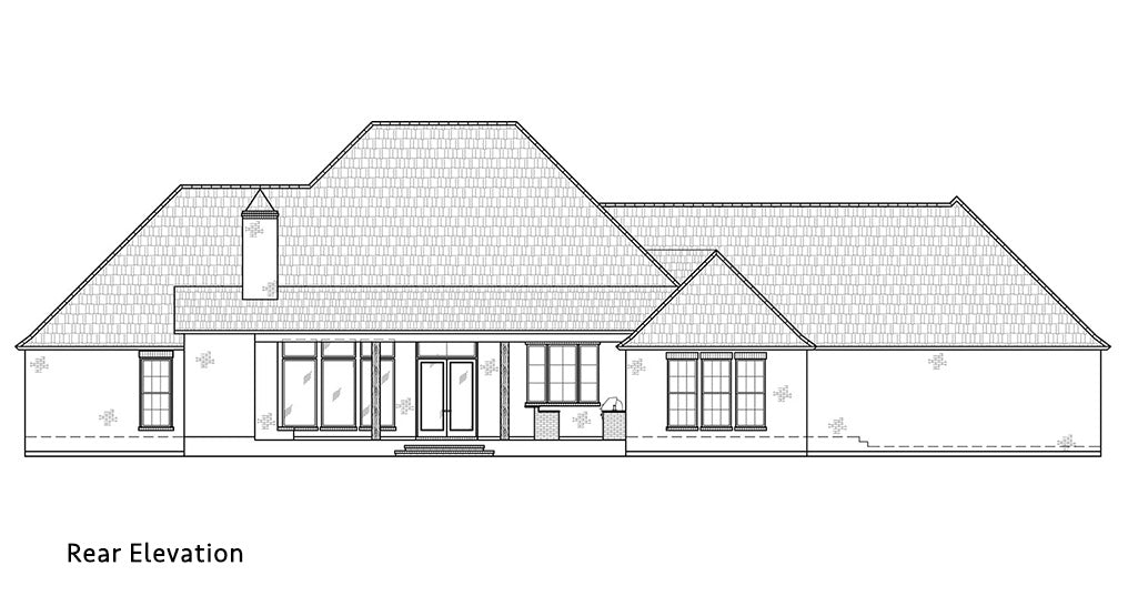 Walnut Grove Elevation Rear House Plan