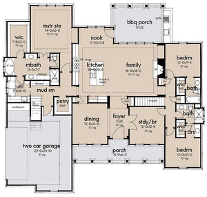 walnut grove house plan - archival designs house plans, floor plan