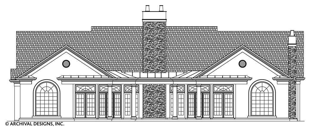 Waterford Place House Plan - Rear Elevation