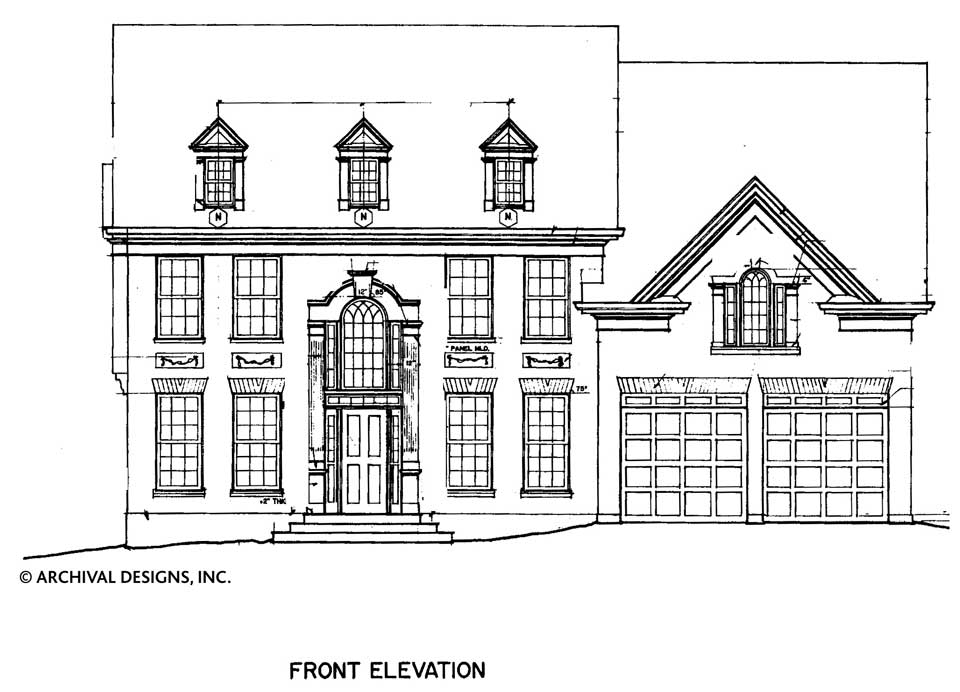 Wesley House Plan - Elevation Front