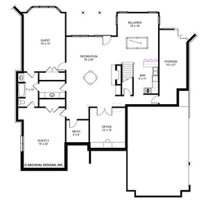westdrake house plan - archival designs house plans, floor plan