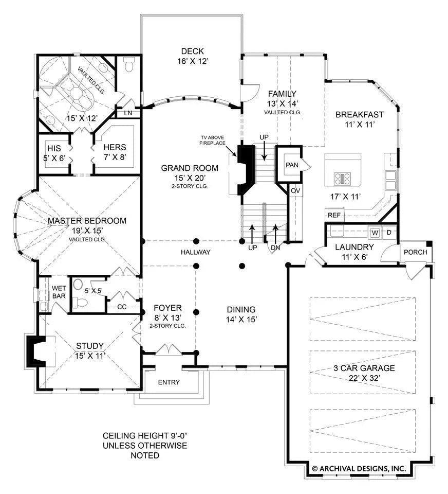 Westover House Plan - Archival Designs House Plans, floor plan