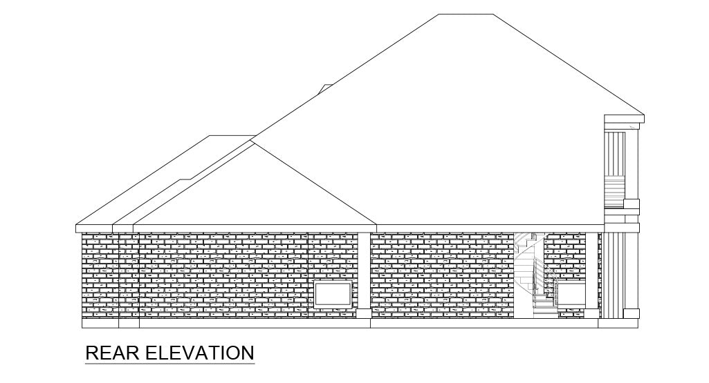 Whitney House Plan - Elevation Rear