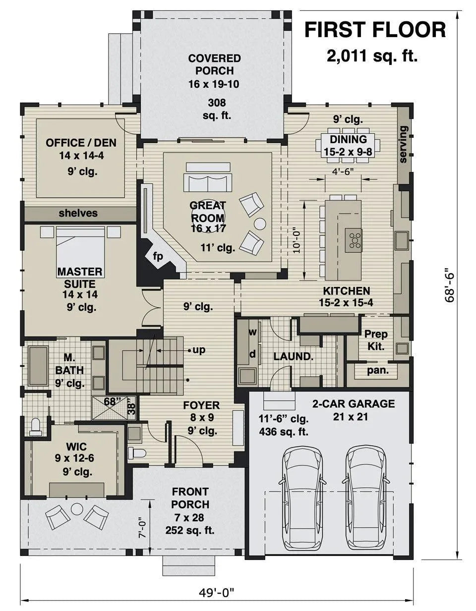 Delta House Plan - Archival Designs House Plans, floor plan