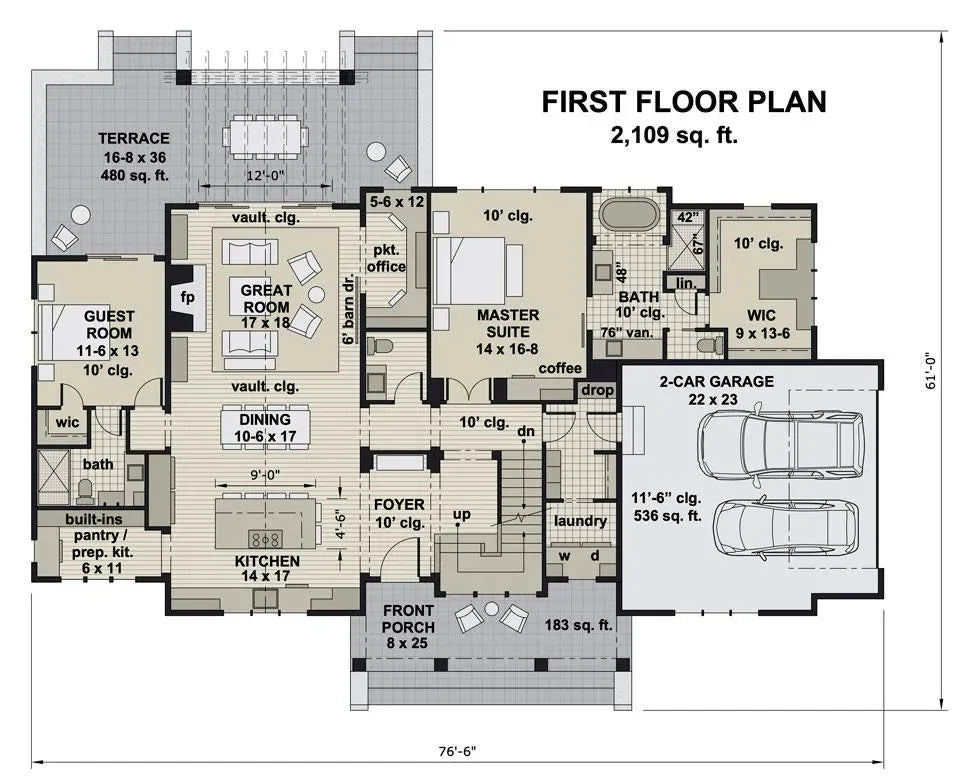 Royal Oaks House Plan - Archival Designs House Plans, floor plan