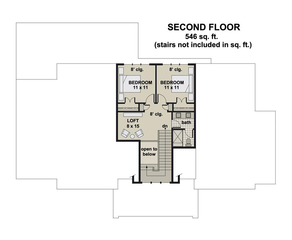 Royal Oaks second Floor Plan