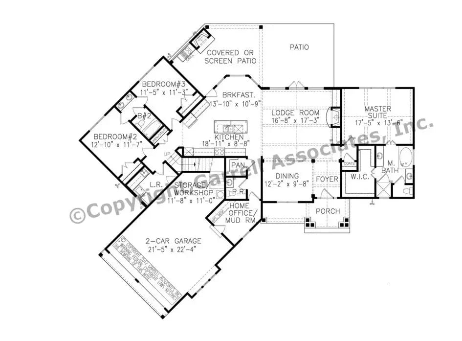 Westbrooks Cottage II-Hip floor plan