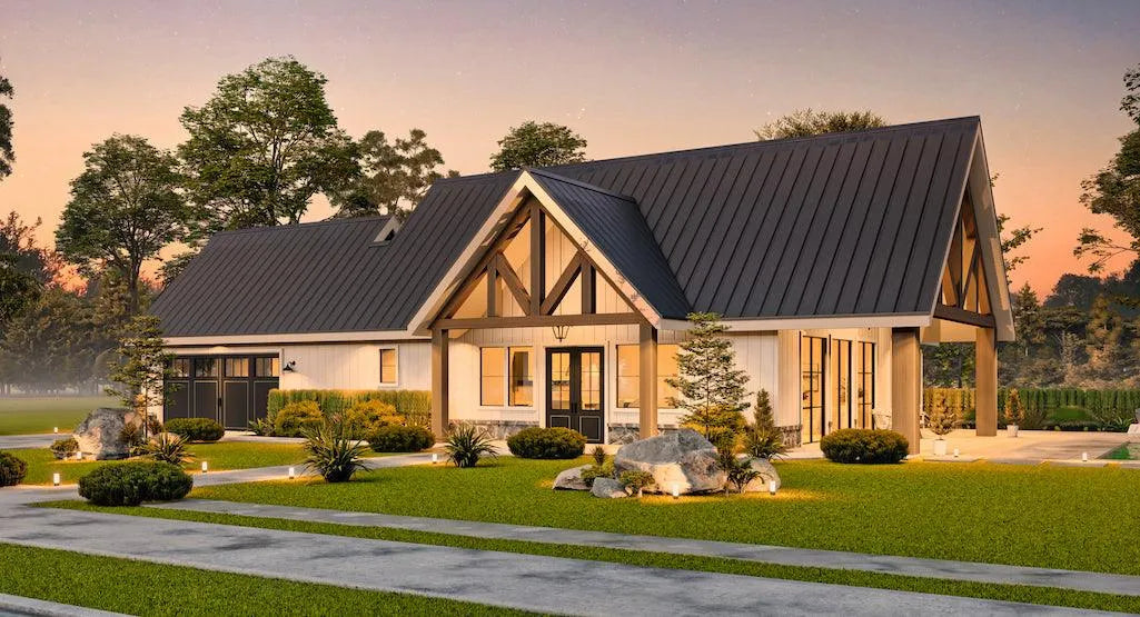 One Story Modern Farmhouse Plans: Best Open Concept Designs