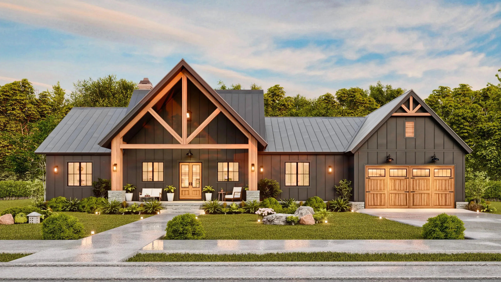 One Story 3 Bedroom House Plans