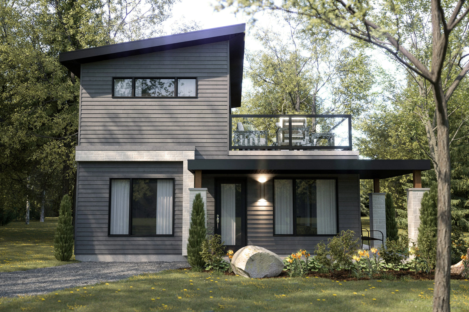 Two Bedroom Modern House Plans