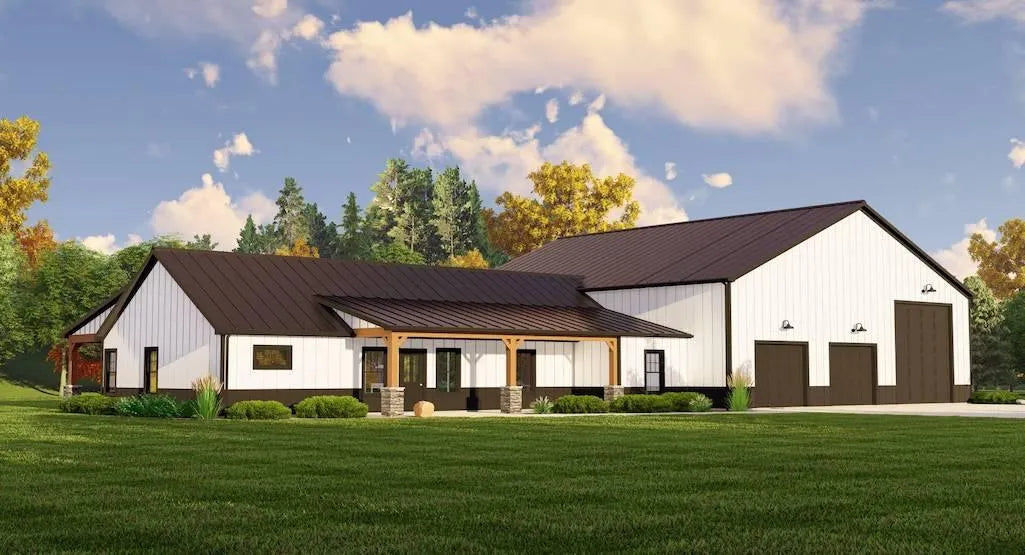 One Story Barndominium Floor Plans