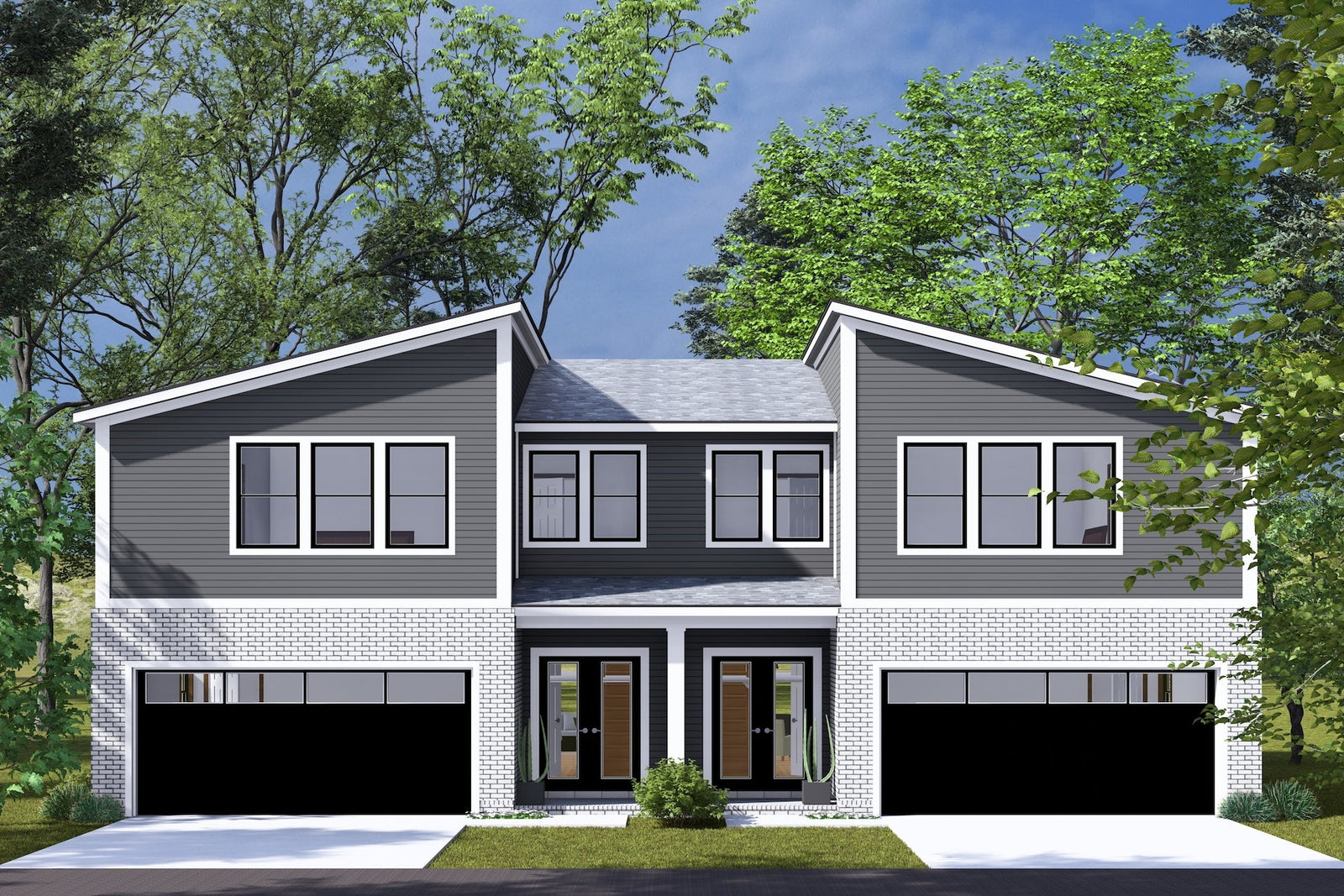 Two Story Duplex House Plans