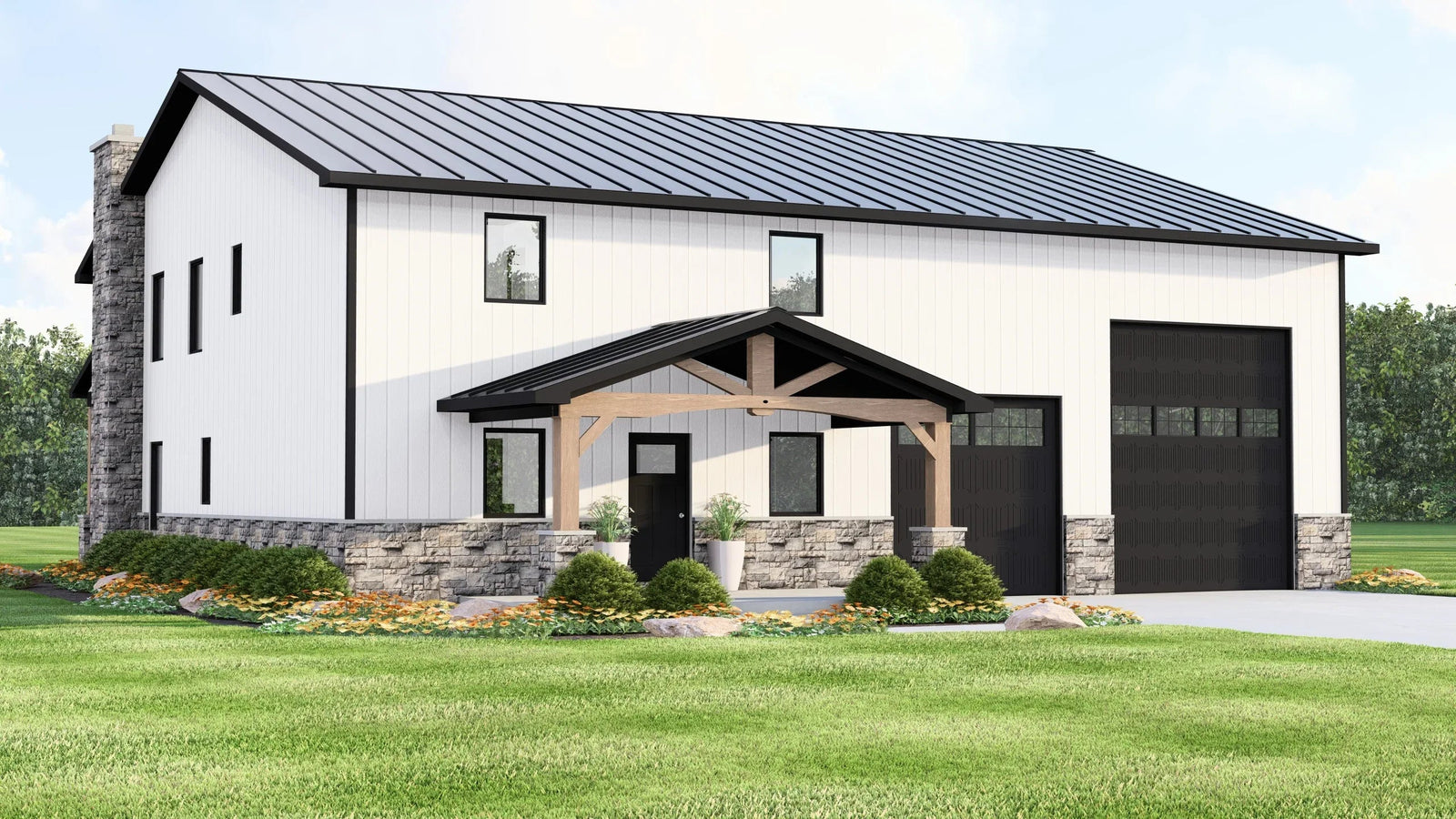 Barndominium Plans with Massive RV Garage