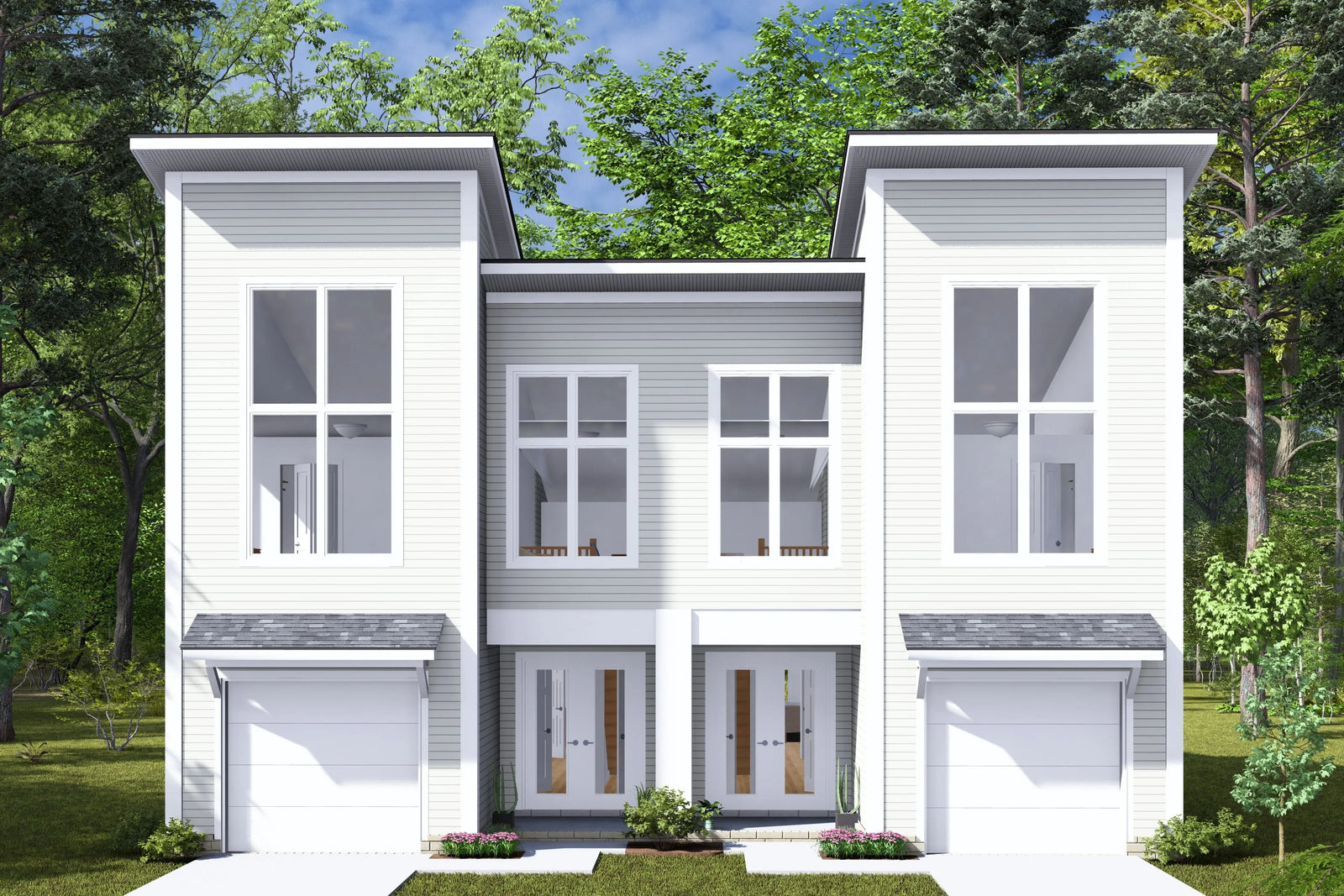 Modern Duplex House Plans