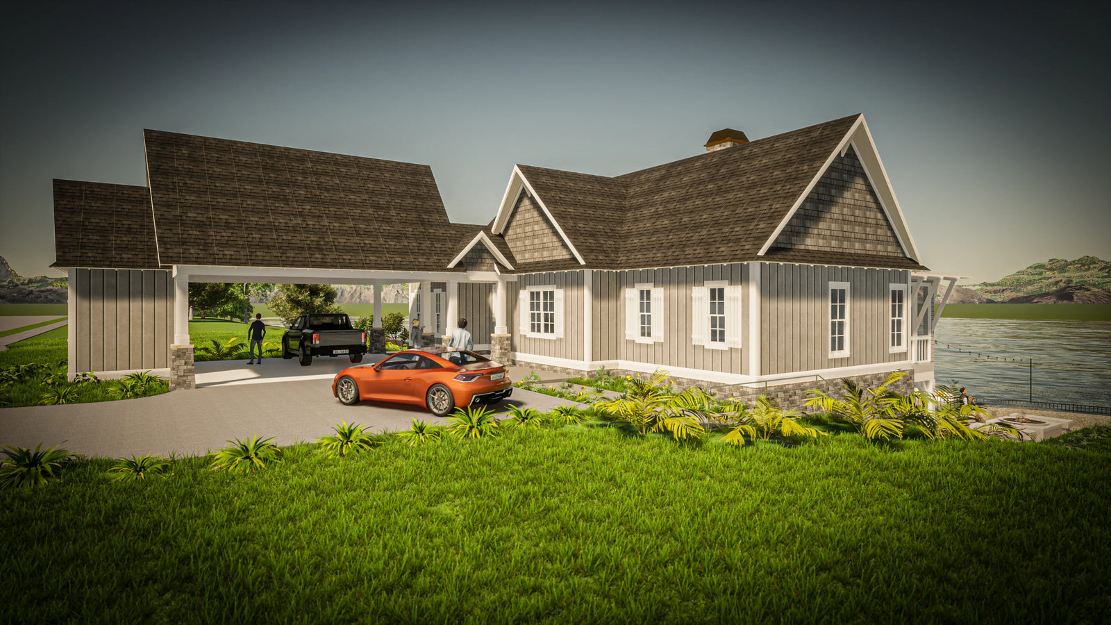 1 Story Country Style House Plans