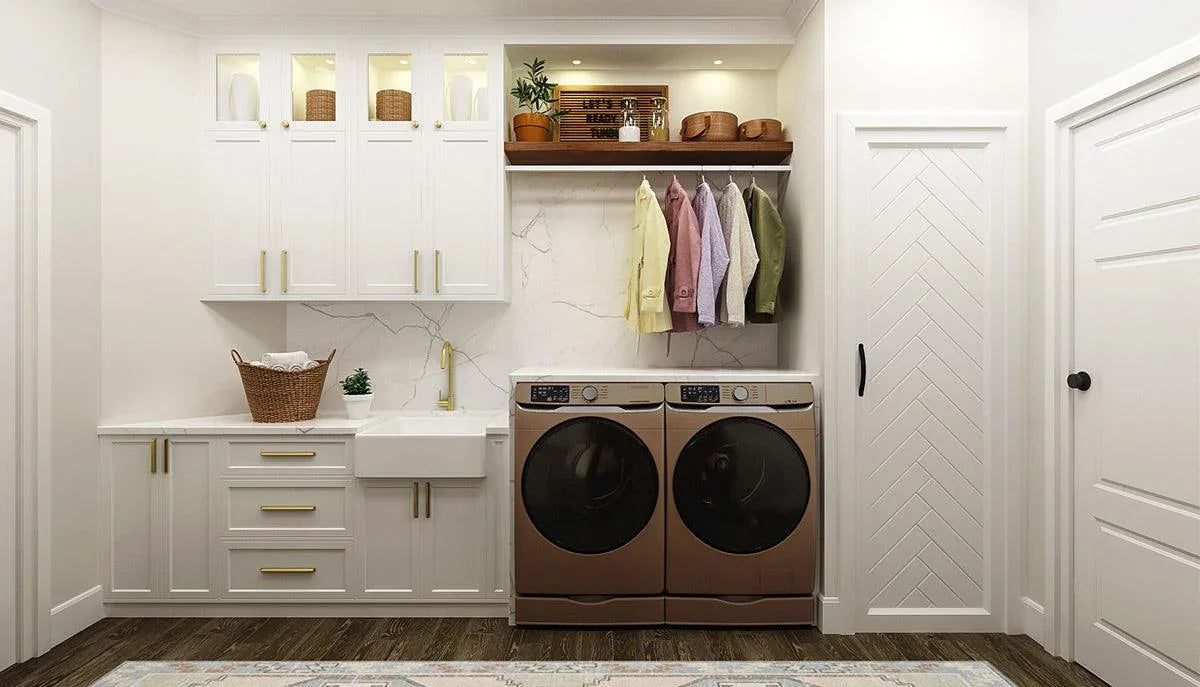 House Plans with Laundry Access from Master Closet