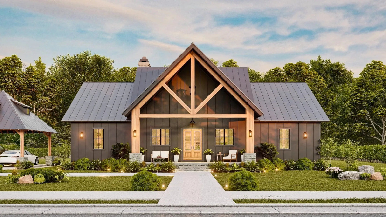 Craftsman House Plans with Open Concept Layouts and Split Bedrooms