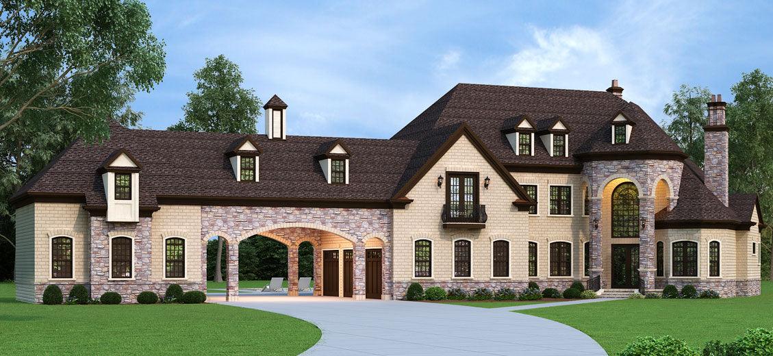 House Plans with Porte Cochere - Archival Designs House Plans