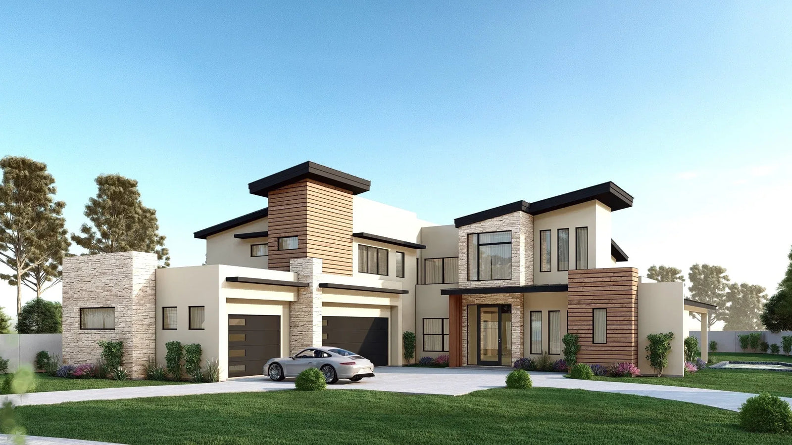 1 Story Modern House Plans