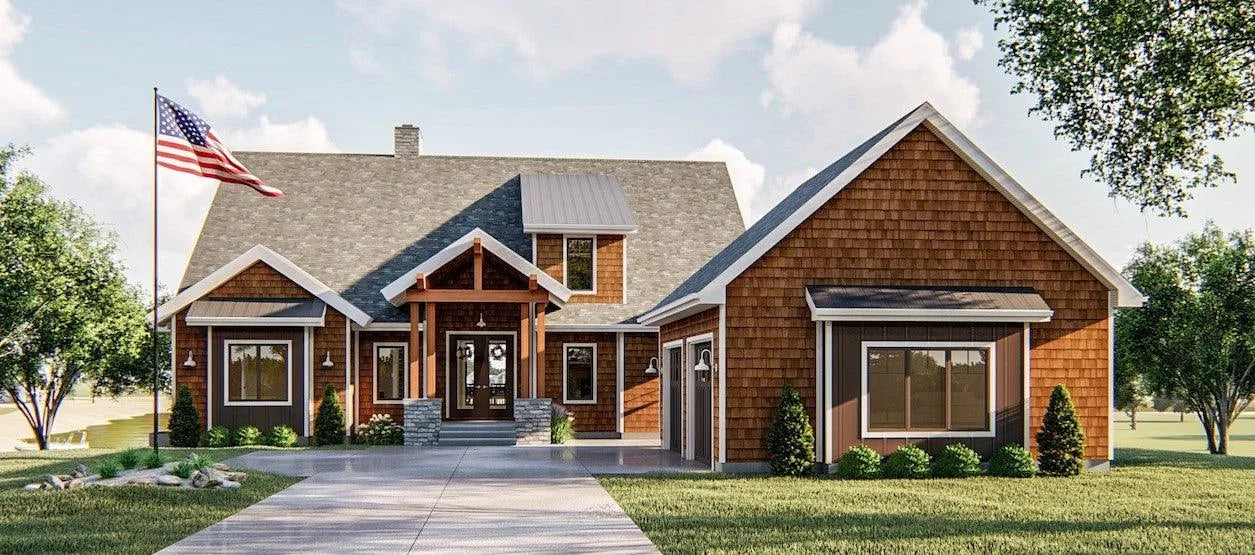 Detached Garage with Breezeway