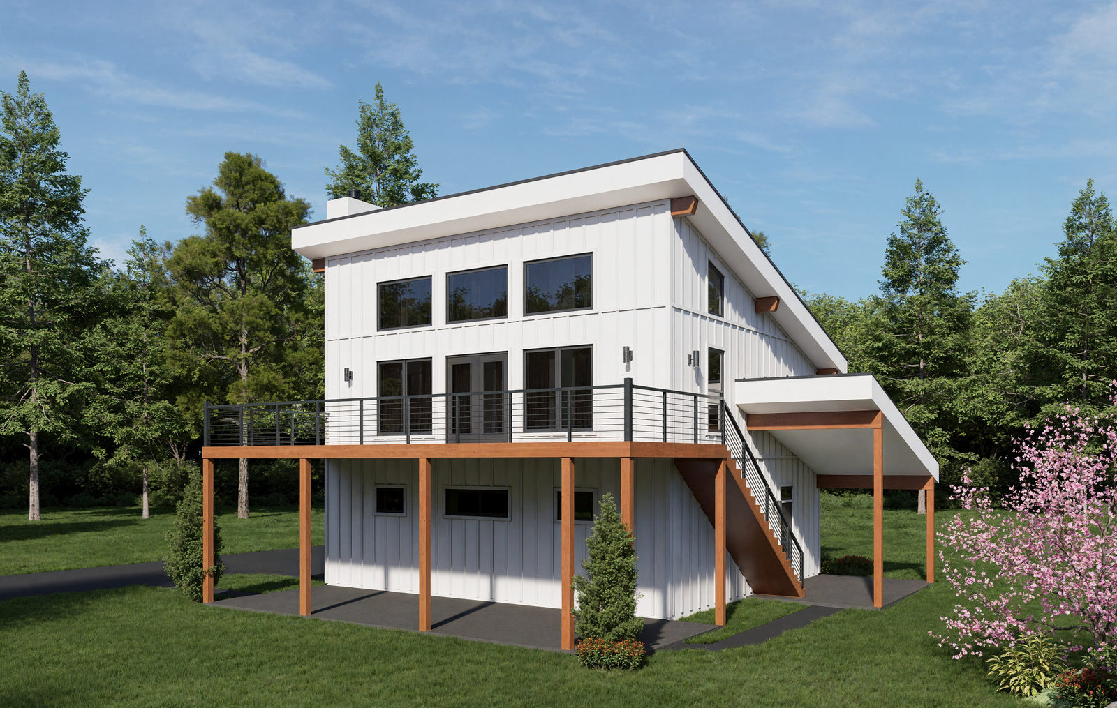 L7915-A Contemporary Mountain ADU House, 1 Bedroom, 1 Bathroom | Innsbrook Overlook ADU Exterior