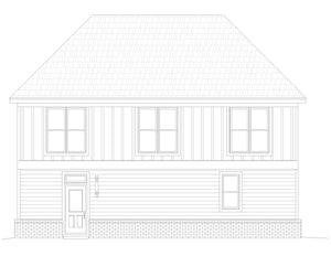 L7917-A Contemporary ADU House, 1 Bedrooms, 1 Bathroom | Nashville 2.0 ADU Left Elevation