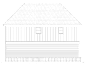 L7917-A Contemporary ADU House, 1 Bedrooms, 1 Bathroom | Nashville 2.0 ADU Right Elevation