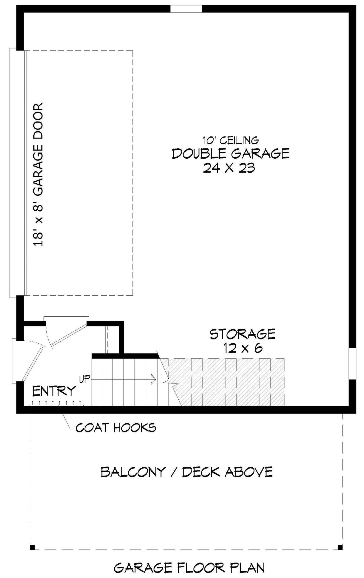 Pagosa Springs Overlook Garage Plan - Archival Designs House Plans, floor plan