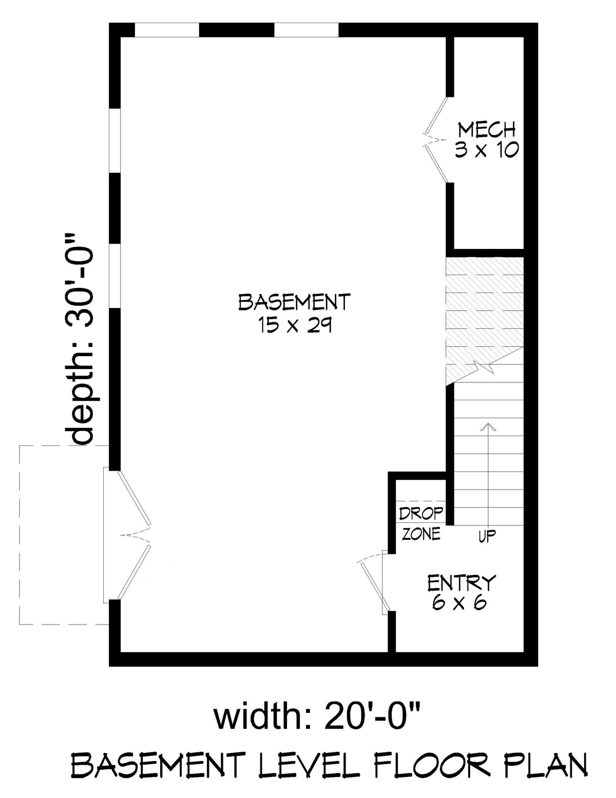L7339-A Keystone House Plan Basement Floor Plan 2 Beds 2.5 Baths