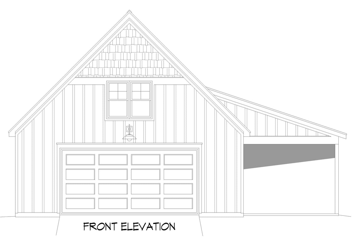 L7304-A Cold Springs Garage Front
