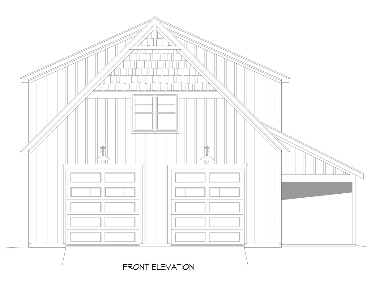 L7302-A Saluda Hills Garage ADU House Front
