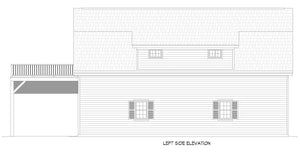 L7921-A Barndominium House, 2 Bedrooms, 1 Bathroom | Peach Orchard RV Barndo 3 Left Elevation