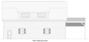 L7921-A Barndominium House, 2 Bedrooms, 1 Bathroom | Peach Orchard RV Barndo 3 Right Elevation