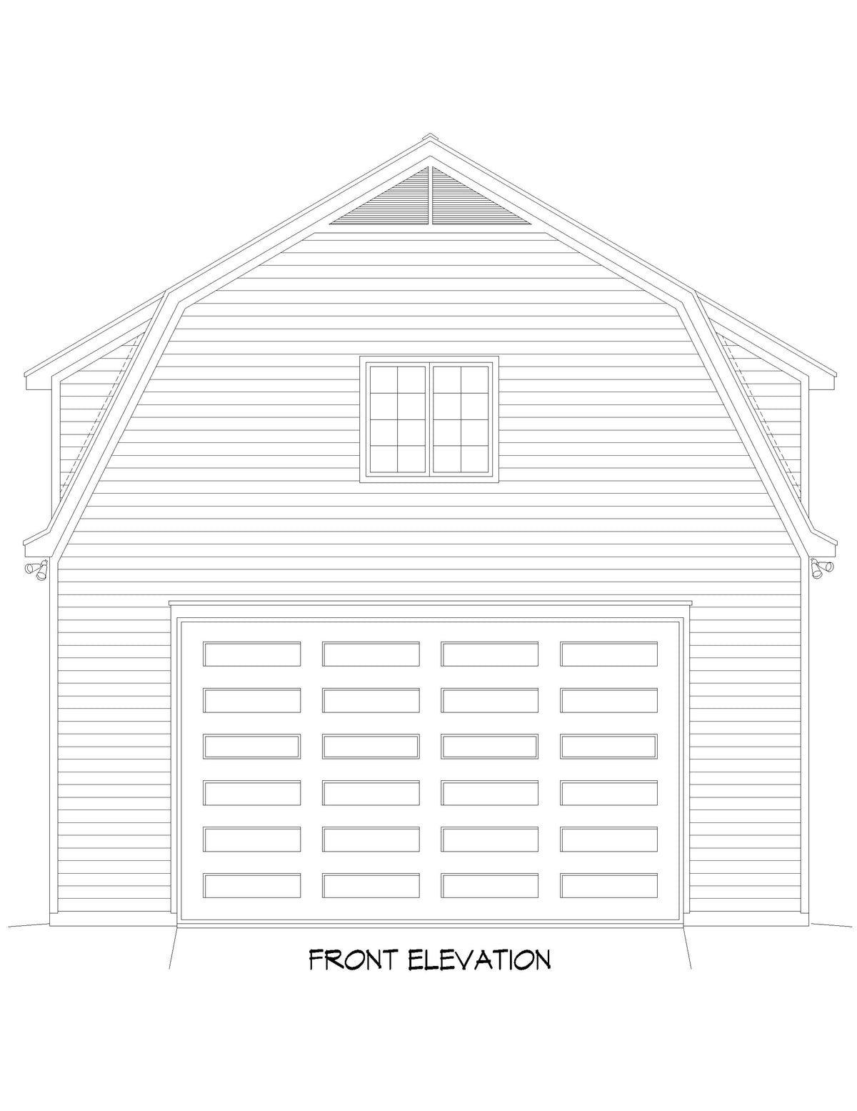 L7984-A Barndominium House, 2 Bedrooms, 1 Bathroom | Peach Orchard RV Barndo 4 Front Elevation