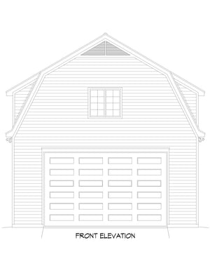 L7984-A Barndominium House, 2 Bedrooms, 1 Bathroom | Peach Orchard RV Barndo 4 Front Elevation
