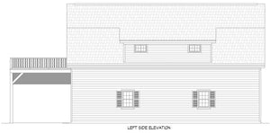 L7984-A Barndominium House, 2 Bedrooms, 1 Bathroom | Peach Orchard RV Barndo 4 Left Elevation