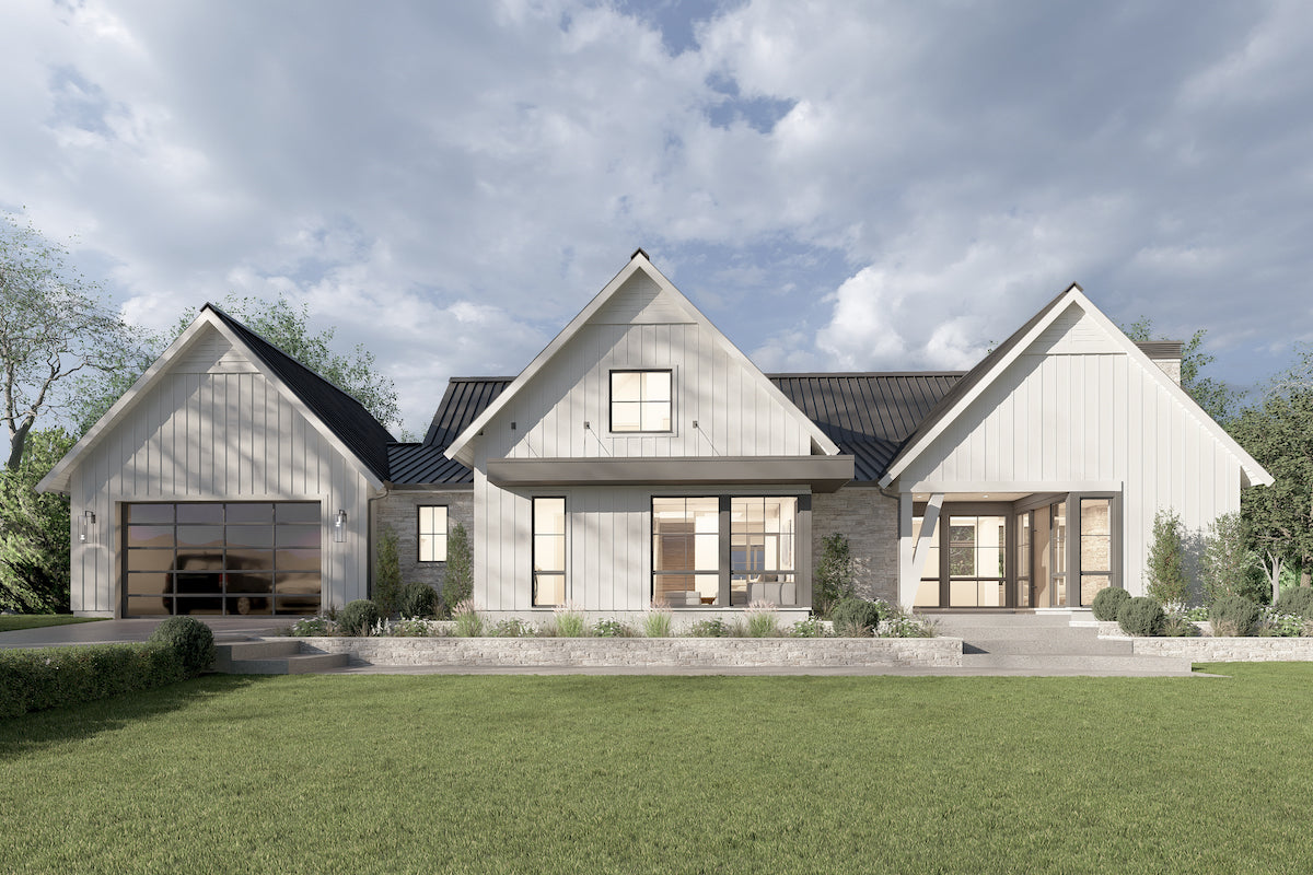 4-Bed Contemporary Farmhouse with Home Office - 3717 Sq Ft