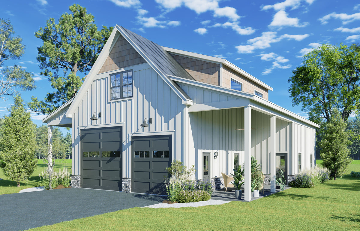 L8251-A Carriage House, 2 Bedrooms, 2 Bathrooms | Wolf Creek House Plan Exterior-2
