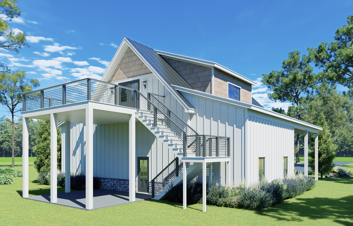 L8251-A Carriage House, 2 Bedrooms, 2 Bathrooms | Wolf Creek House Plan Exterior-3