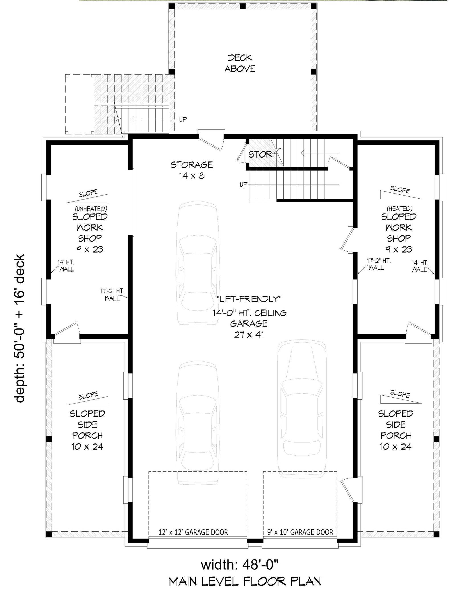 L8251-A Carriage House, 2 Bedrooms, 2 Bathrooms | Wolf Creek House Plan Exterior