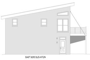 L7983-A Contemporary House, 2 Bedrooms, 2 Bathrooms | Wellsville Overlook East Elevation