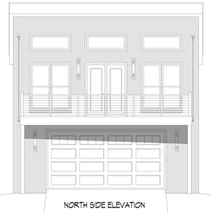 L7983-A Contemporary House, 2 Bedrooms, 2 Bathrooms | Wellsville Overlook North Elevation