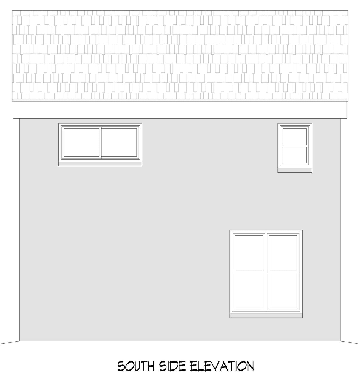 L7983-A Contemporary House, 2 Bedrooms, 2 Bathrooms | Wellsville Overlook South Elevation