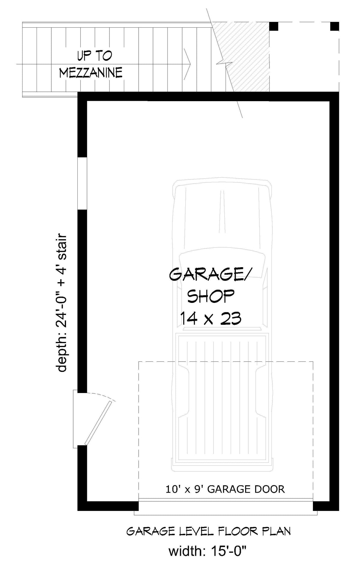 L7334-A Belmont Garage House Garage Floor Plan