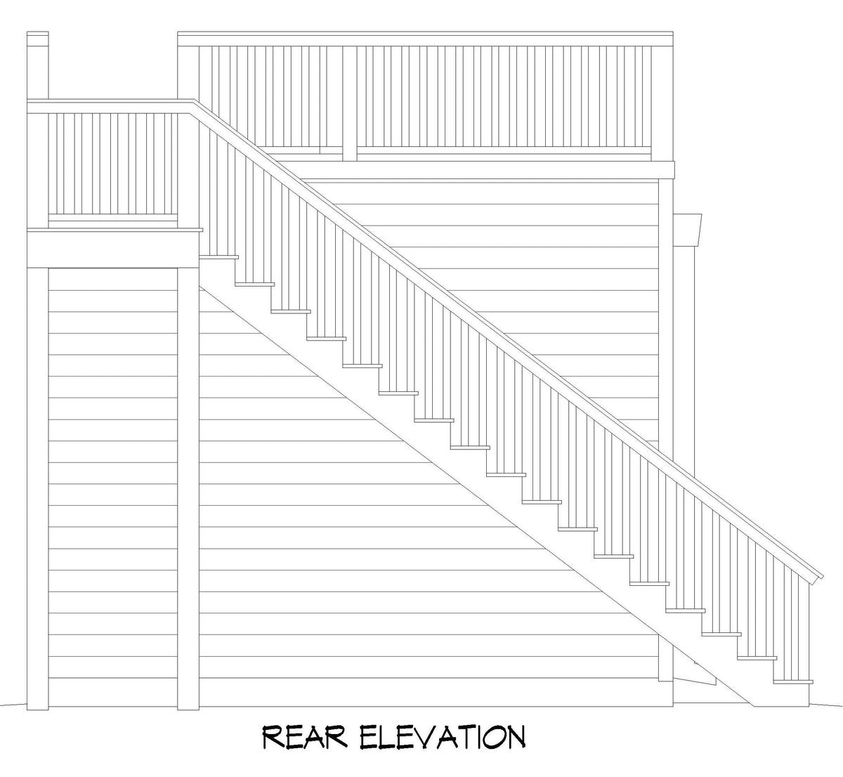 L7334-A Belmont Garage House Rear