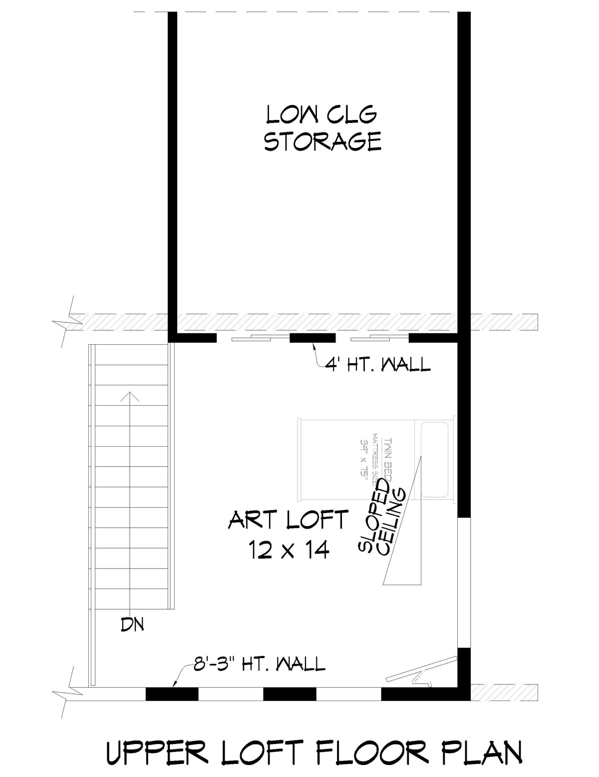 L7301-A Eagle Point House Loft Floor Plan